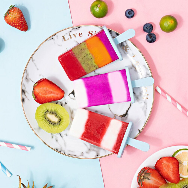 Naminis vasarinis ledų formavimas ledų formavimo formelės popsicle formelių padėklas Virtuvės dėžučių rinkinys „pasidaryk pats“ priedai