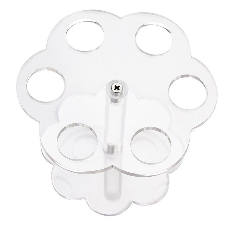 1 ks 6-dierkový akrylový držiak na zmrzlinový kornútok, priehľadný