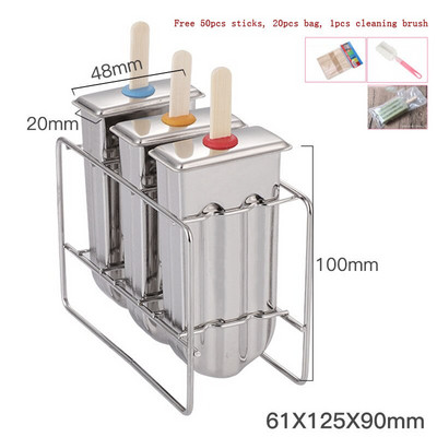 Okrúhla plochá forma na nanuk z nehrdzavejúcej ocele, zmrzlina, ovocné tyčinky, stroj na výrobu kuchynských nástrojov s držiakom, opakovane použiteľný dezertný stroj