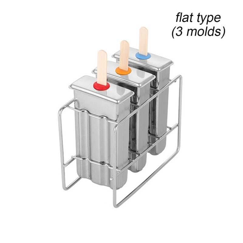 Roostevabast terasest paprikavormi rest Ice Lolly Vorm Lolly Popsicle Maker Isetehtud jäätisevorm koos paprikahoidjaga