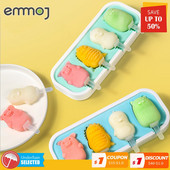 Silikónová forma na zmrzlinu s kreslenými zvieratkami, tácka na kocky ľadu, sud na nanuk, DIY forma na cukríky, dezertná forma s paličkou na nanuk. 