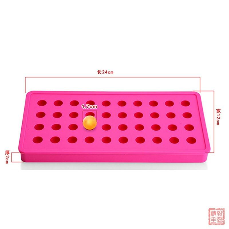 1 vnt., 40 skylučių, mini ledo kamuoliukų, silikoninių formelių juostos įrankiai, apvali forma, skirta „pasidaryk pats“ kokteilių viskio ledo kamuoliukų virtuvės priedams