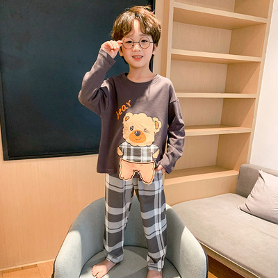 Dvojdielne ležérne pyžamo s dlhým rukávom a aplikáciou pre chlapcov