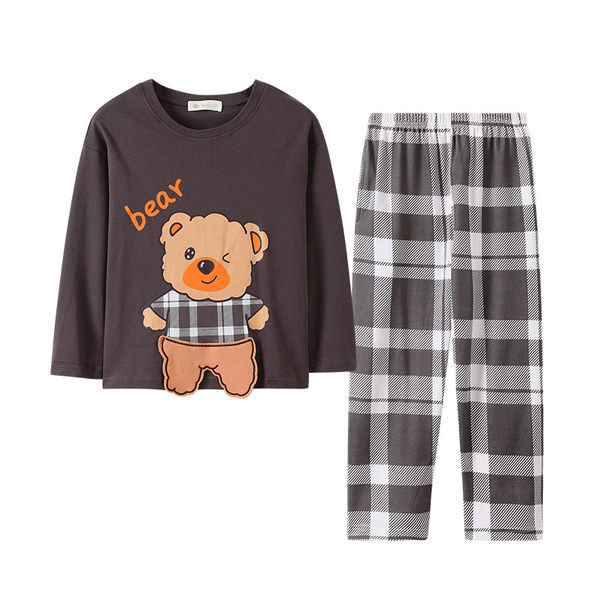 Dvojdielne ležérne pyžamo s dlhým rukávom a aplikáciou pre chlapcov