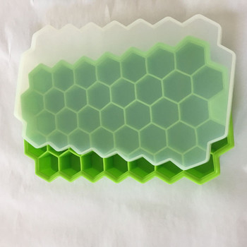 3 PS/Παρτίδες Honeycomb Silicone Ice Grid with Cover 37 Ice Box Honeycomb Ice Grid Honeycomb Ice Making Die Ice Cube Ice Maker JYZ