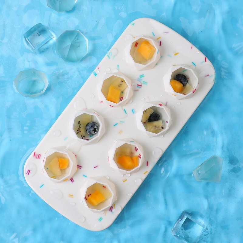 3 ks/veľa silikónových mriežok na ľad s voštinovým vzorom a krytom, 37 boxov na ľad, mriežka na ľad s voštinovým vzorom, šablóna na výrobu ľadových kociek, výrobník ľadu JYZ