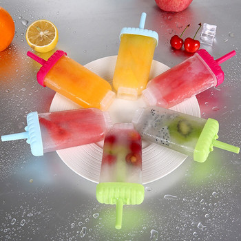 6 Cells DIY Mold Mould Ice Cream Maker Σπιτικό Frozen Ice-lolly Mold Tray Επαναχρησιμοποιήσιμο Παιδιά Παιδιά Καλοκαιρινό DIY Gadgets κουζίνας