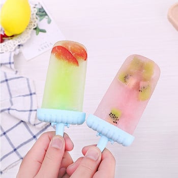 6 Cells DIY Mold Mould Ice Cream Maker Σπιτικό Frozen Ice-lolly Mold Tray Επαναχρησιμοποιήσιμο Παιδιά Παιδιά Καλοκαιρινό DIY Gadgets κουζίνας