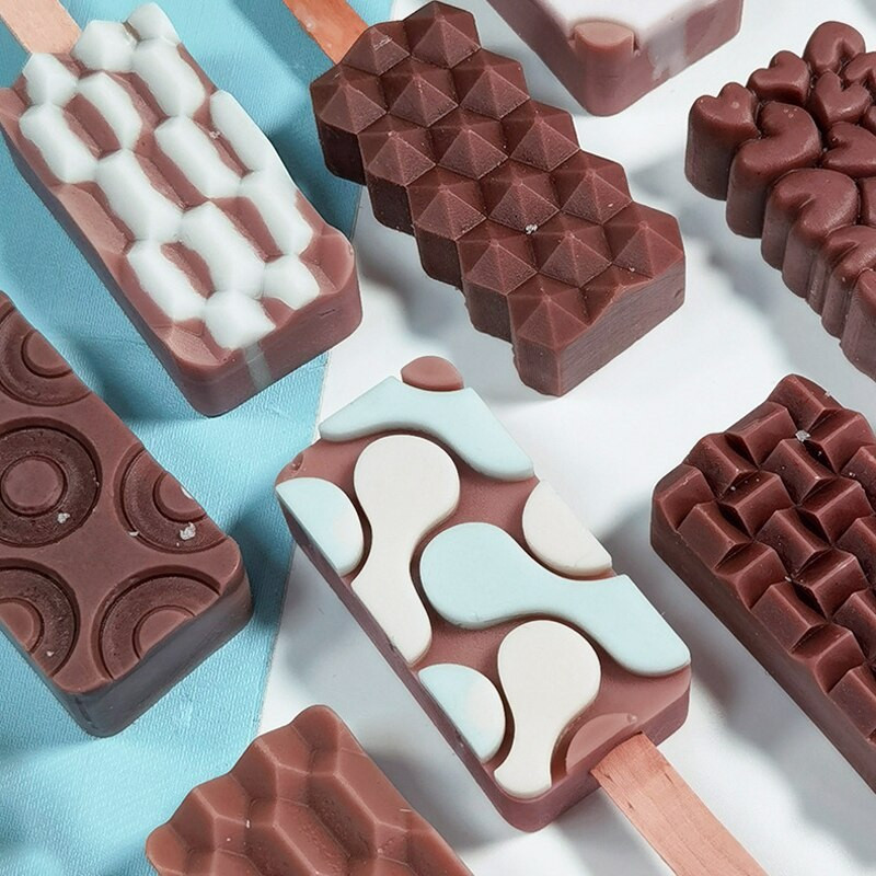 SHENHONG 4-dutinová silikónová forma na zmrzlinu, forma na cencúle, formička na nanuky, miska na ľadové kocky, kuchynský nástroj na výrobu letných studených nápojov.