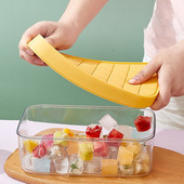 28 tinklelis Sandėliavimas sandariai uždarytas plastikinis PP ledo padėklo dėžutės kubas su dangteliu 32 tinklelis silikoninis ledo kubelių gamintojas Ledo indo šaldytuvo įrankiai