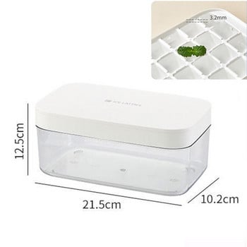 28 Grid Storage Sealed Plastic PP Ice Tray Box Cube with Lid 32 Grid Silicone Ice Cube Maker Εργαλεία ψυγείου δοχείου πάγου