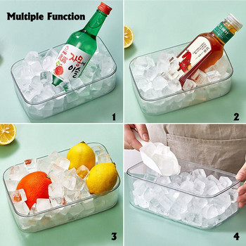 28 Grid Storage Sealed Plastic PP Ice Tray Box Cube with Lid 32 Grid Silicone Ice Cube Maker Εργαλεία ψυγείου δοχείου πάγου