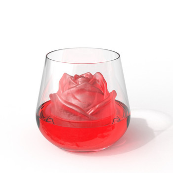 4-Hole Rose Flower Ice Diy Silicone Mold DIY Cocktail Ice Flower Ice Cube Λειαντικό Τροφίμων σιλικόνης ποιότητας Whisky Wine Bar Tools