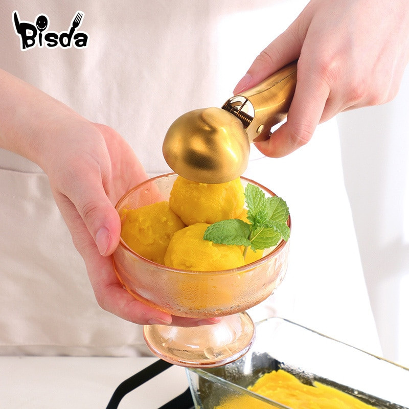 1/3 vnt. ledų kaušelis nerūdijančio plieno ledų šaukštas arbūzų balerinių vaisių desertų šaukštas ledų rutuliukų virimo aparatas virtuvės įrankiai