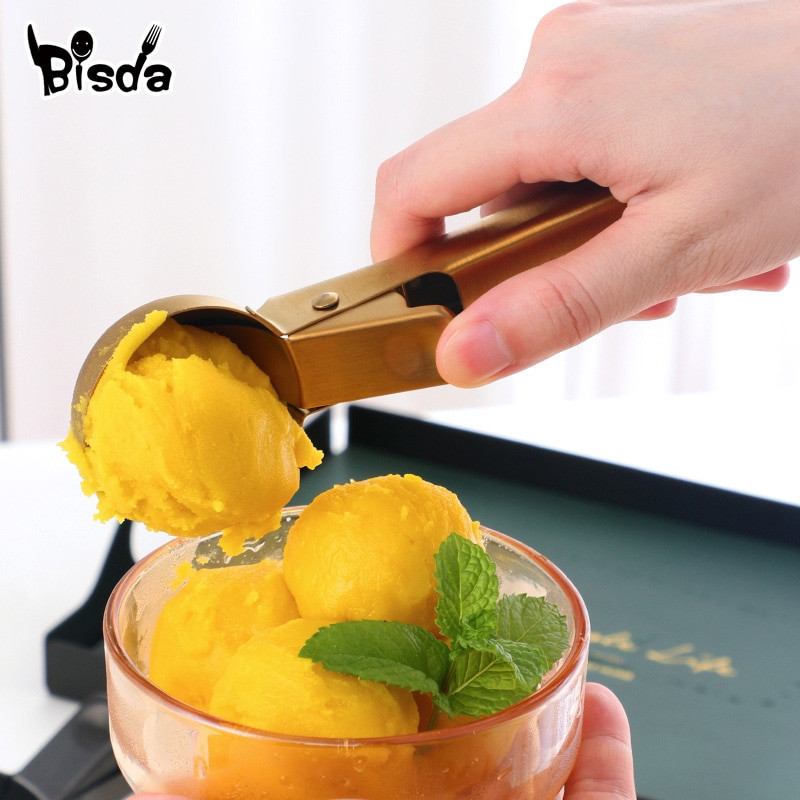 1/3 vnt. ledų kaušelis nerūdijančio plieno ledų šaukštas arbūzų balerinių vaisių desertų šaukštas ledų rutuliukų virimo aparatas virtuvės įrankiai