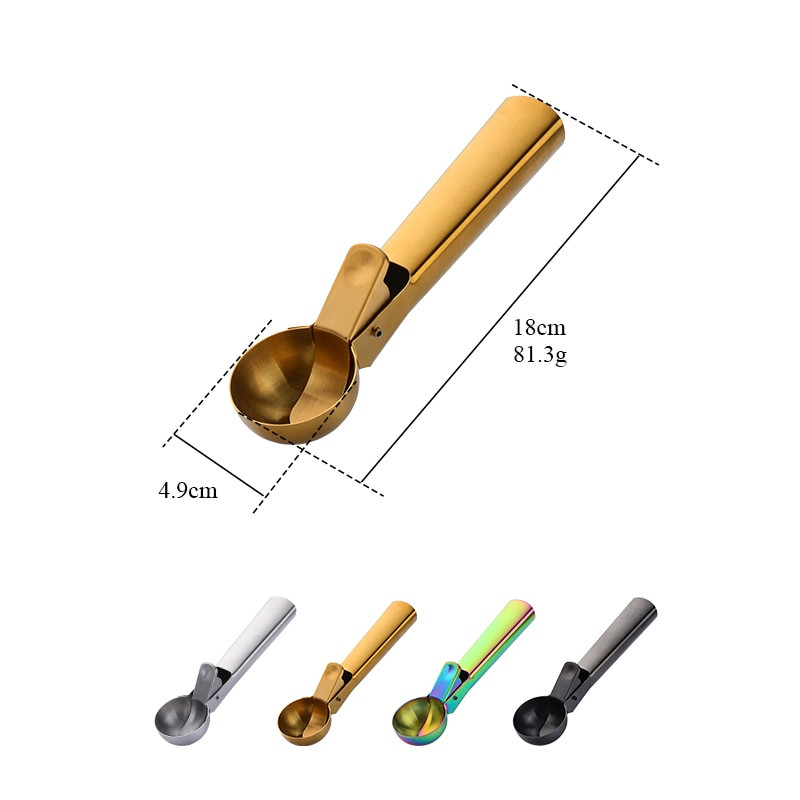 1/3 vnt. ledų kaušelis nerūdijančio plieno ledų šaukštas arbūzų balerinių vaisių desertų šaukštas ledų rutuliukų virimo aparatas virtuvės įrankiai