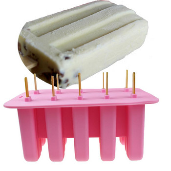 Φόρμα παγωτού για επιδόρπιο 10 κυττάρων 10 κελί φόρμα παγωτού δίσκου παγωτού φόρμα 10 παγωτό 10 με φόρμα σιλικόνης υψηλής ποιότητας
