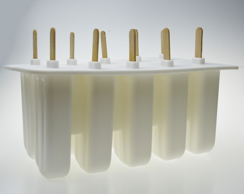 10-bunková forma na dezertnú zmrzlinu, 10-bunková forma na nanuk, miska na ľad, forma na nanuk, zmrzlina 10 so silikónovou formou, vysoká kvalita