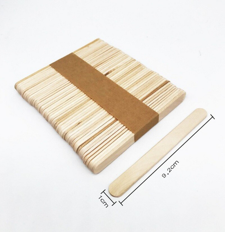50 db/tétel Fa kézműves fagylaltrudak Pop popsicle rudak natúr fa sütemény eszközök barkácsolás gyerekeknek Kézimunka Kézműves játékok Jégforma