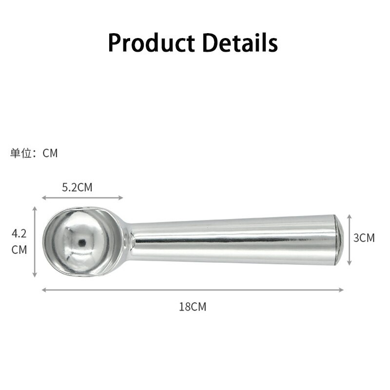 Nerūdijančio silikono ledų šaukštas Nešiojamas aliuminio lydinio nuo šlifavimo ledų gaminimo aparatas Šaldytas šaukštas namų virtuvės priedams