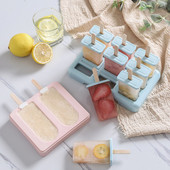 Forma na zmrzlinu, 9 foriem na ľad, sada foriem na nanuky, čokoládový tácok, domáci mrazák na dezerty, ovocná šťava, formička na nanuky, tyčinky na výrobu zmrzliny