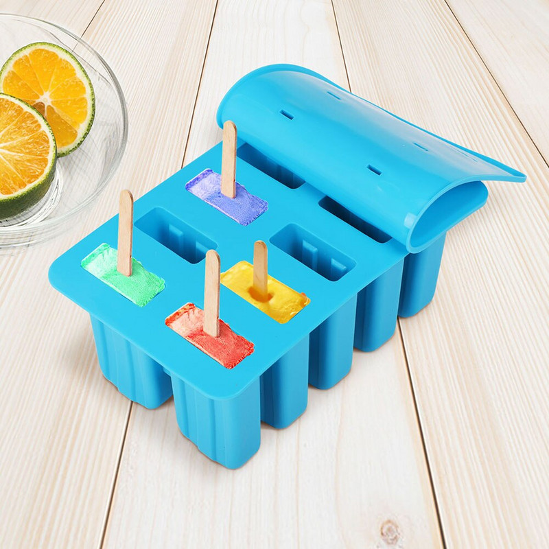 Silikónové formy na nanuky, potravinárske formy na zmrzlinu, 4/10 dutín, DIY Maker Cube, opakovane použiteľné formy na nanuky, mraznička, silikónové formy