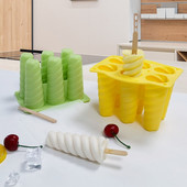 Silikoninė ledų forma su dangteliu „Pasidaryk pats“ ledų formavimo formelė, daugkartinio naudojimo popsicles formų gamyba virtuvės rankų darbo įtaisas E7CB