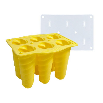 Silikoninė ledų forma su dangteliu „Pasidaryk pats“ ledų formavimo formelė, daugkartinio naudojimo popsicles formų gamyba virtuvės rankų darbo įtaisas E7CB