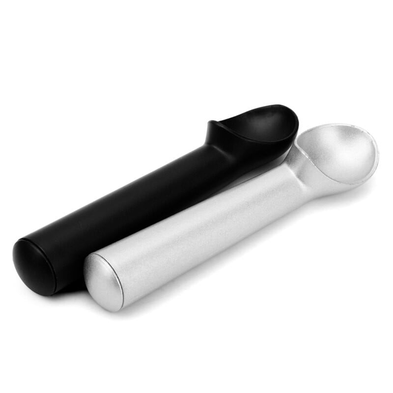 Virtuvės įtaisai Įrankiai Aliuminio lydinys, šlifuotas stora rankena Neprilimpa, neskausminga ledų kaušelis Ledų rutuliukų formavimo šaukštas