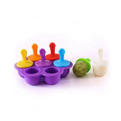 Mini 7 skylučių pelėsių formavimo grietinėlė Ice Pepsicl Mild Baby Ice Criam Kitchan Godgets Maisto papildų dėžutė Ledukas su Led Ice Miker Ice Trey