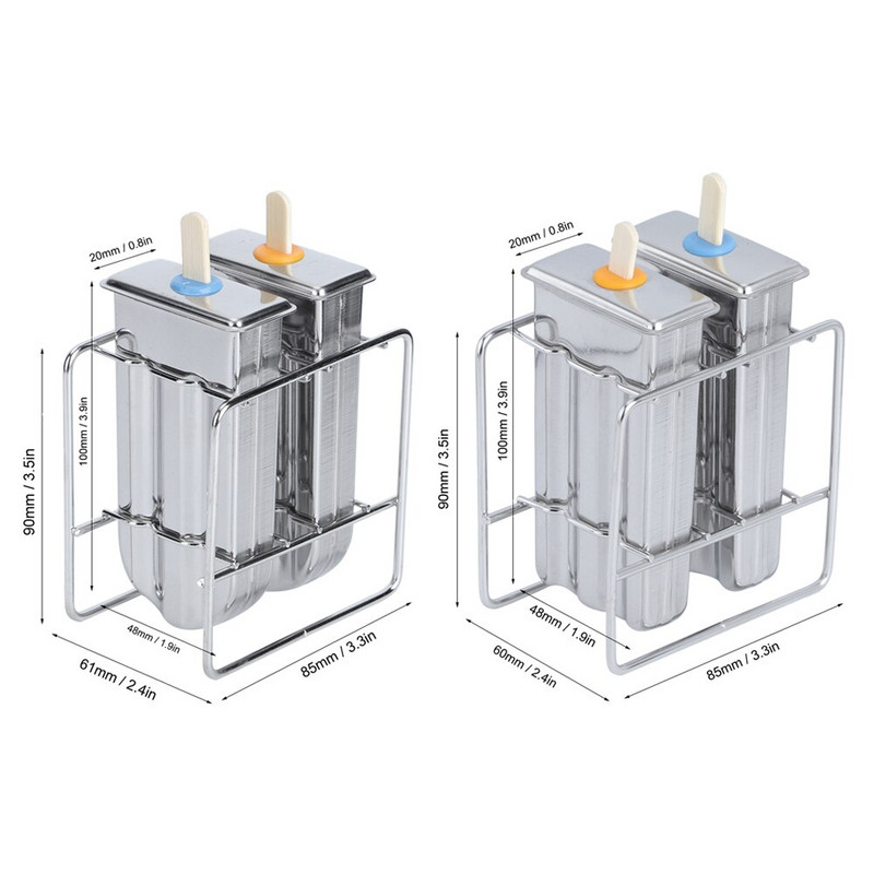 Okrúhla/plochá forma na zmrzlinu, detská DIY zmrzlina, nerezová forma na jogurt, domáce kuchynské potreby, opakovane použiteľná a odolná forma na zmrzlinu