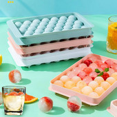 18-33 Grila 3D Bile Rotunde Matrite pentru Producator de Cuburi de gheata Tava din plastic Home Bar Petrecere cu capac Matrite DIY Whisky Cocktail Băutură rece