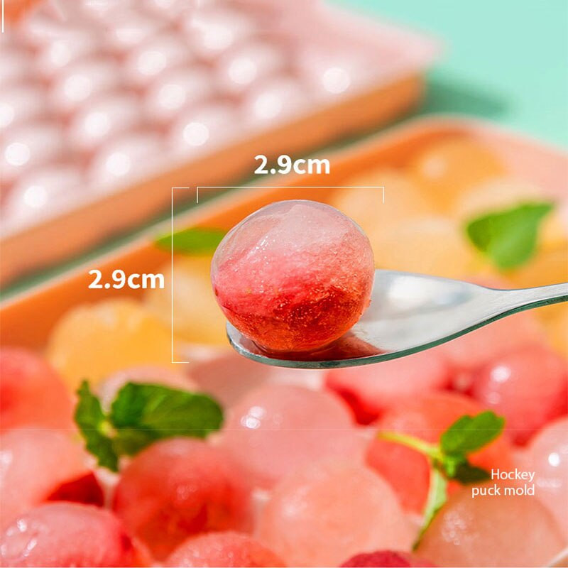 18-33 Grila 3D Bile Rotunde Matrite pentru Producator de Cuburi de gheata Tava din plastic Home Bar Petrecere cu capac Matrite DIY Whisky Cocktail Băutură rece