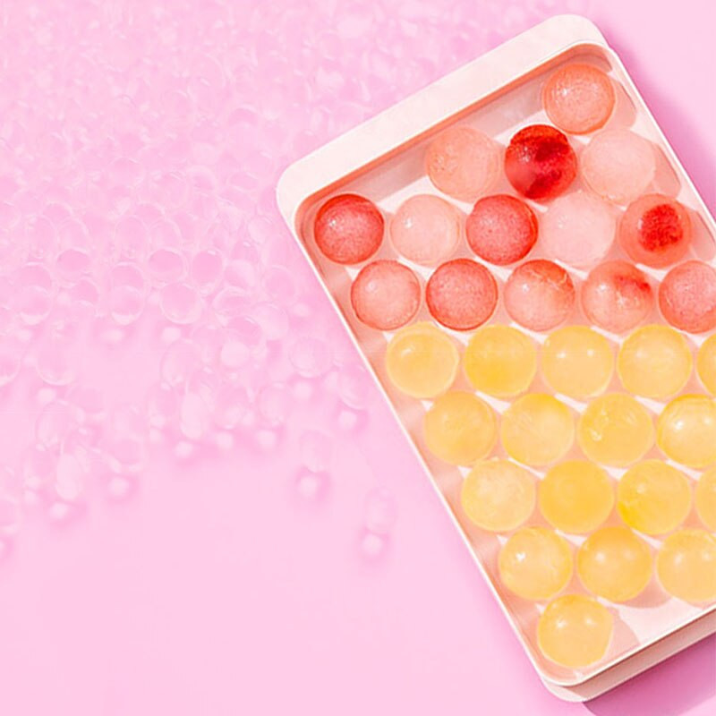 18-33 Grila 3D Bile Rotunde Matrite pentru Producator de Cuburi de gheata Tava din plastic Home Bar Petrecere cu capac Matrite DIY Whisky Cocktail Băutură rece