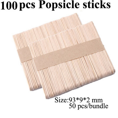 6 rūšių vasarinių ledų formelės Spurgos Silikoninės popsicle formelės „pasidaryk pats“ šaldiklis, sultys, želė įrankiai ledo kubelių padėklas su 50 medinių pagaliukų