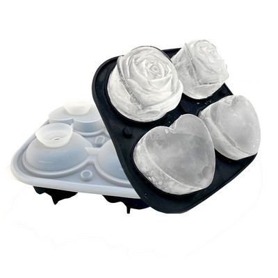 Silikónová forma na ľad v tvare srdca a ruže na whisky, veľká miska na ľad s vekom, 2022, kuchyňa, domáce potreby, letné doplnky