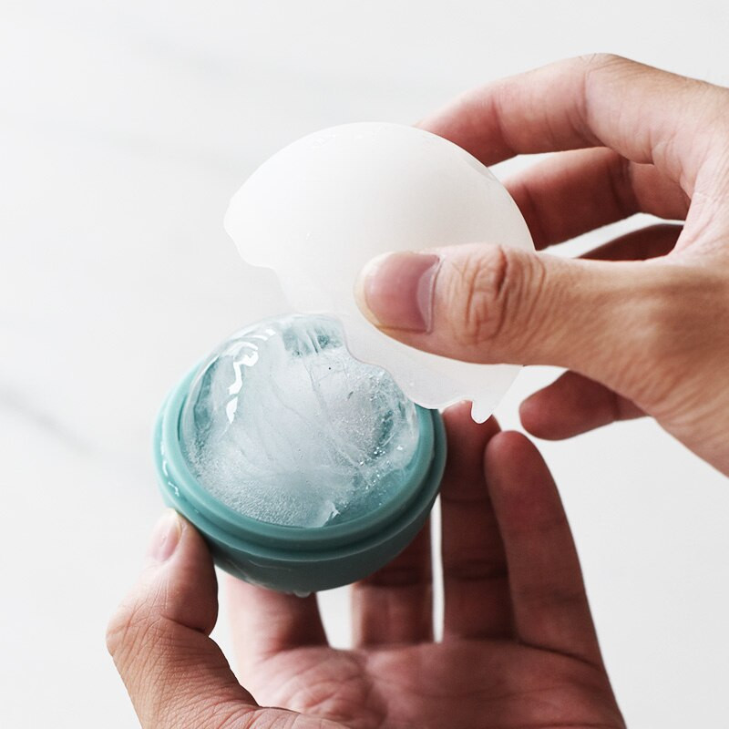 Priemer 6,5 cm Kreatívna silikónová okrúhla guľôčka na výrobu kociek ľadu Forma na púštne gule Forma na ľad, koktailový bar, párty, kuchynské náradie