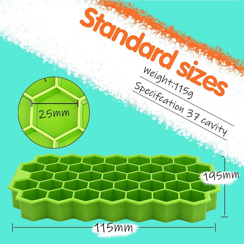 Kreatívny silikónový výrobník ľadu s voštinovým vzorom, formička na nanuky, tácky na whisky, koktail, odnímateľná silikónová forma na ľad, kuchynské pomôcky