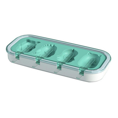 Roztomilé silikónové formy na zmrzlinu, výrobník ľadových kociek s krytom, veľkokapacitná domáca forma na zmrzlinu, kuchynské pomôcky, príslušenstvo