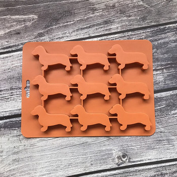 Сладки силиконови форми за лед и шоколад във формата на куче и подноси Тави за лед във формата на дакел за домашна кухня