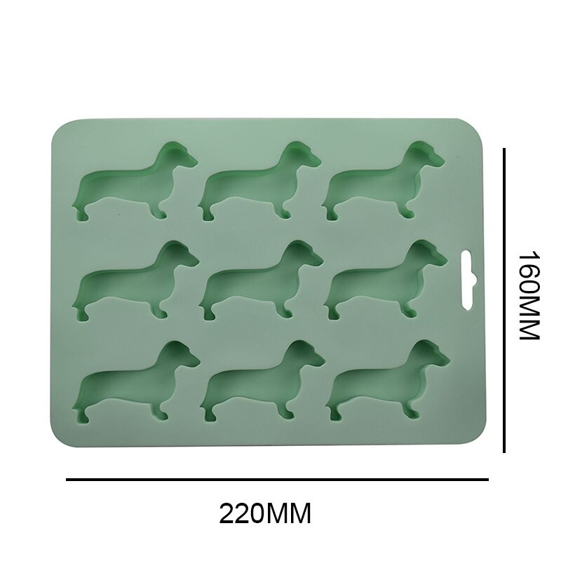 Roztomilé silikónové formy na ľadovú čokoládu v tvare psa a tácka, tácky na ľad v tvare jazvečíka do domácej kuchyne