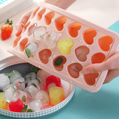 21 mriežok, silikónová forma v tvare srdca, miska na ľad, silikónová forma na čokoládu, domáca ľadová plastová krabička na ľad, sušienky, pečenie, dekorácia torty