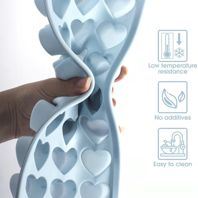 21 mriežok, silikónová forma v tvare srdca, miska na ľad, silikónová forma na čokoládu, domáca ľadová plastová krabička na ľad, sušienky, pečenie, dekorácia torty