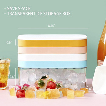 Направи си сам кутия за съхранение на кубчета лед с капак Тави за кубчета силиконово дъно за летни прохладни напитки кухненски бар парти инструмент аксесоари