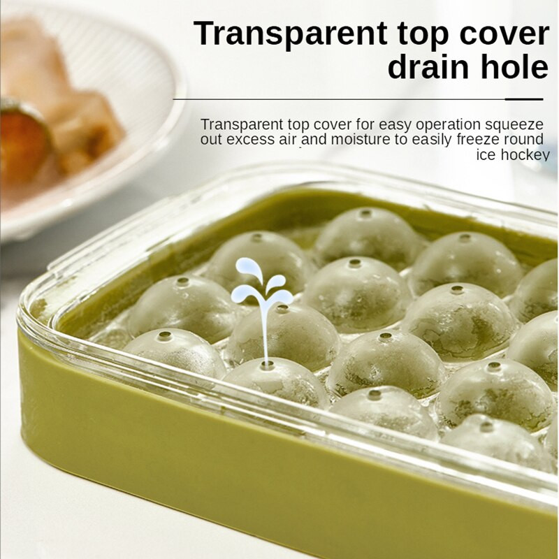 Nádoba na ľadové kocky s vekom, silikónové dno, box na ľad, letné chladné nápoje, kuchynské barové a párty náradie, príslušenstvo