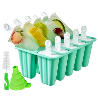 Kreatívna silikónová sada foriem na zmrzlinu, opakovane použiteľná DIY forma na nanuk 4/6/10/12 mriežok, krabica na zmrzlinu, kuchynské príslušenstvo