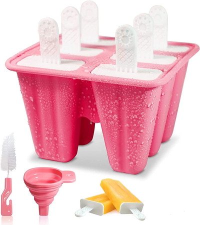 Kreatívna silikónová sada foriem na zmrzlinu, opakovane použiteľná DIY forma na nanuk 4/6/10/12 mriežok, krabica na zmrzlinu, kuchynské príslušenstvo