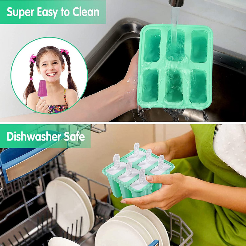 Kreatívna silikónová sada foriem na zmrzlinu, opakovane použiteľná DIY forma na nanuk 4/6/10/12 mriežok, krabica na zmrzlinu, kuchynské príslušenstvo