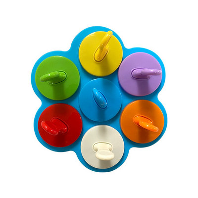 7-dierková silikónová krabička na potravinové doplnky s viečkom, silikónová miska na ľad, detská forma na nanuk, dusené vajíčko, ovocný shake, forma na zmrzlinu