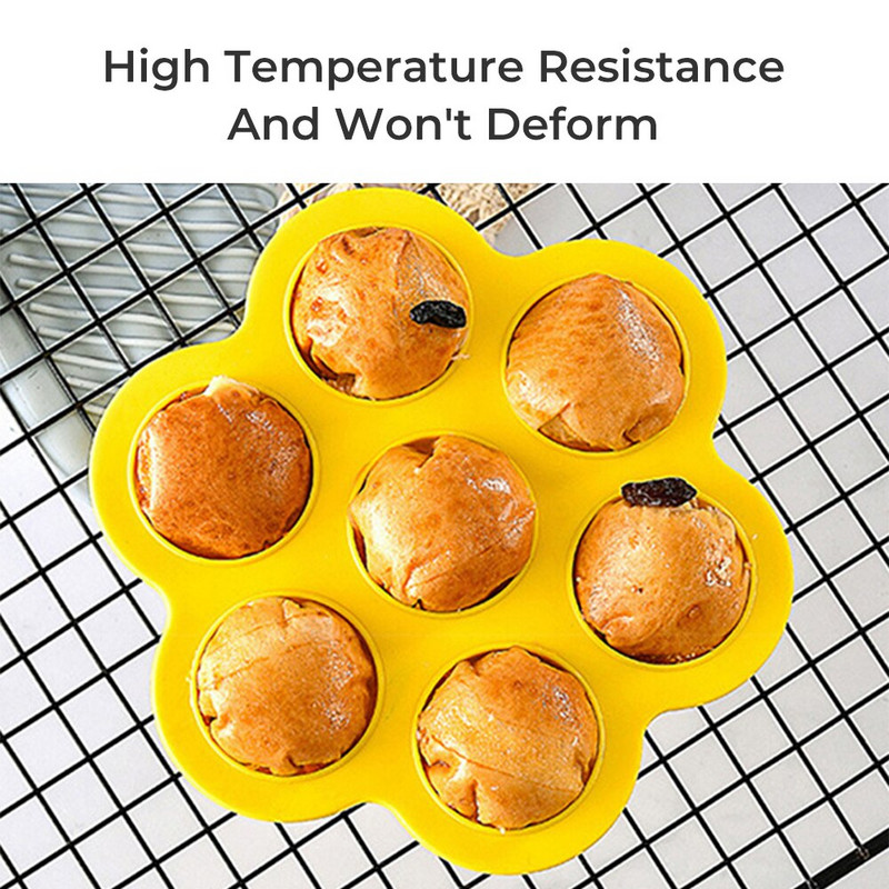 7-dierková silikónová krabička na potravinové doplnky s viečkom, silikónová miska na ľad, detská forma na nanuk, dusené vajíčko, ovocný shake, forma na zmrzlinu